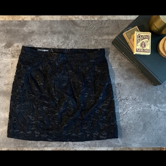 D&G Dresses & Skirts - D&G Lace Overlay Mini Skirt